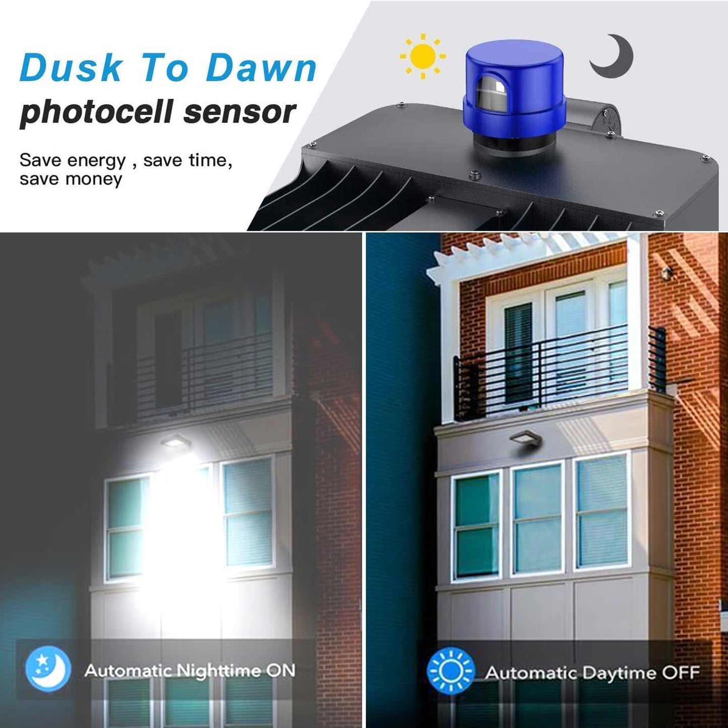 5 Pack LED parking lot light 150W LED Shoe Box Light outdoor wall mounted security commercial light IP65 waterproof 5000K shoe box barn light for courtyard and street use